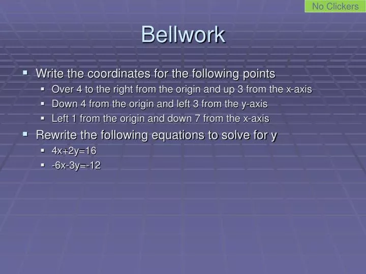 bellwork