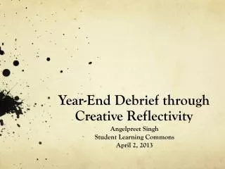Year-End Debrief through Creative Reflectivity