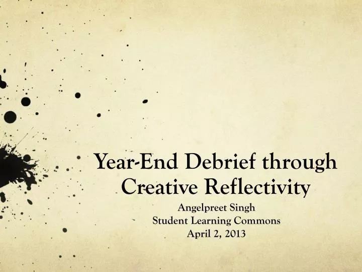 year end debrief through creative reflectivity