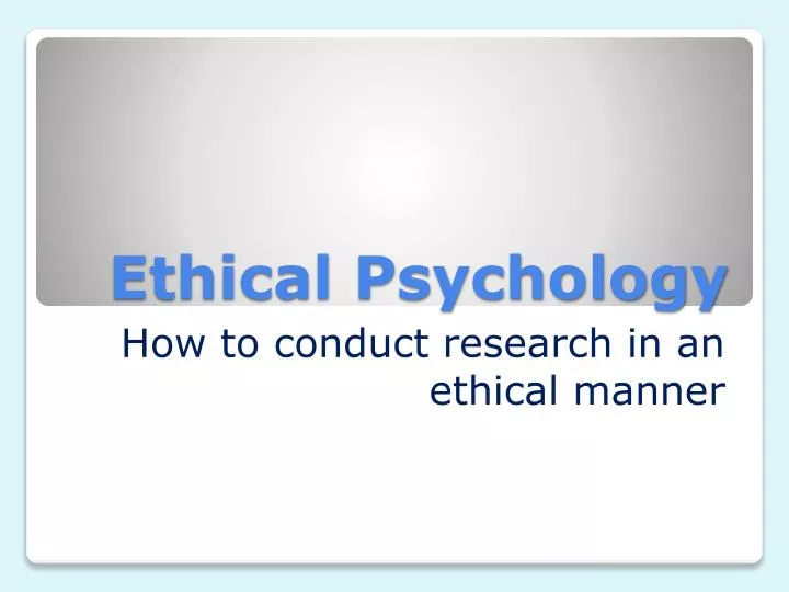 ethical psychology