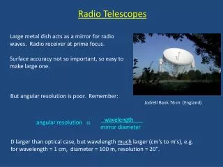 Radio Telescopes