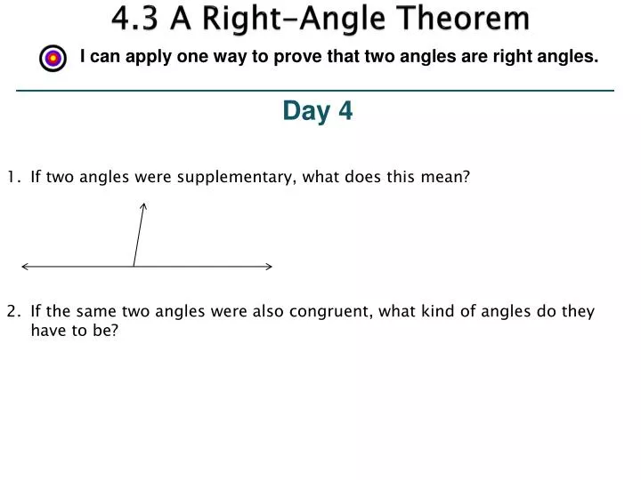 4 3 a right angle theorem