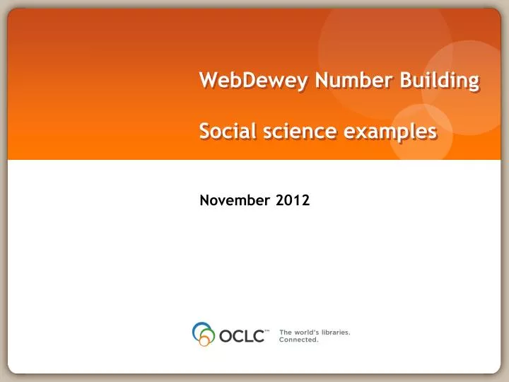 webdewey number building social science examples