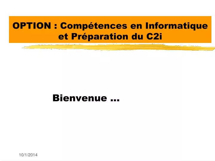 option comp tences en informatique et pr paration du c2i