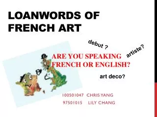 Loanwords of French art