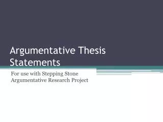 argumentative thesis statements