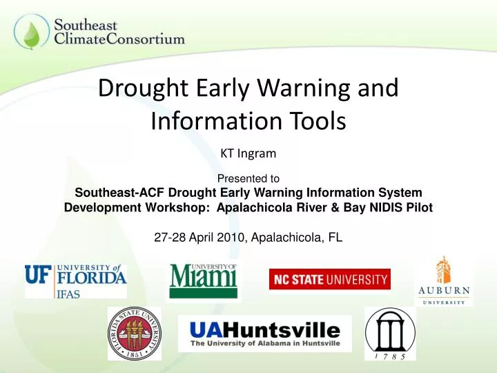 drought early warning and information tools