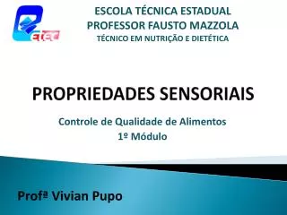 propriedades sensoriais