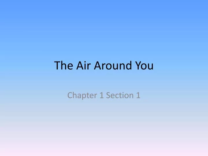 the air around you