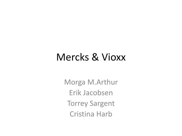 mercks vioxx