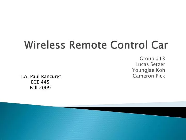 wireless remote control car