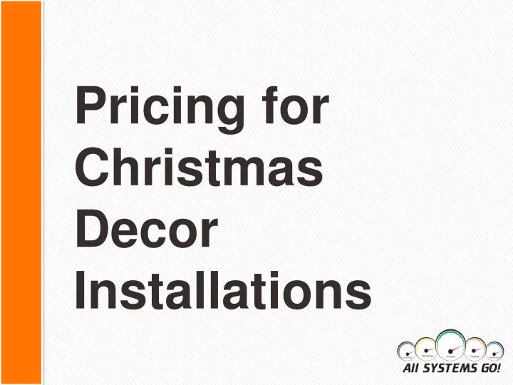 pricing for christmas decor installations