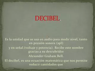 decibel