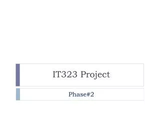 IT323 Project