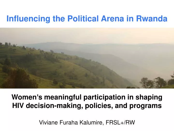 influencing the political arena in rwanda