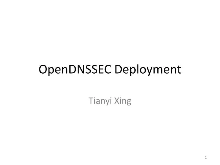 opendnssec deployment