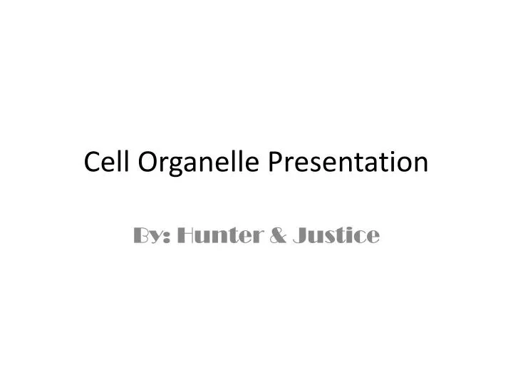 cell organelle presentation
