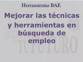herramientas bae