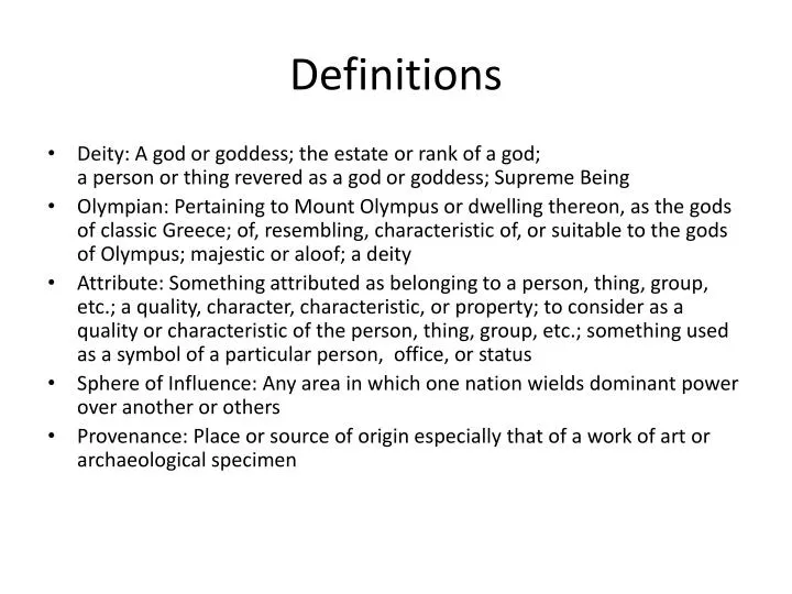 definitions