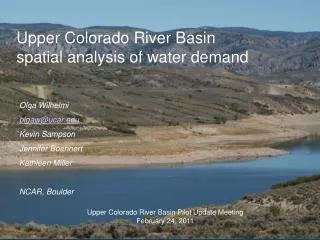 Upper Colorado River Basin spatial analysis of water demand