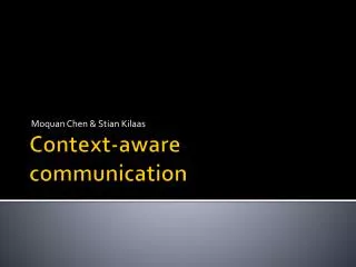 Context-aware communication
