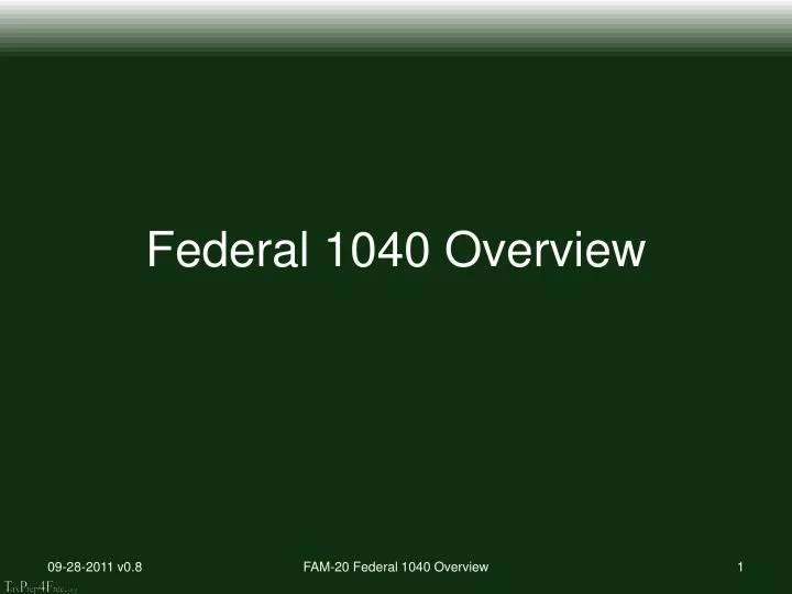 federal 1040 overview