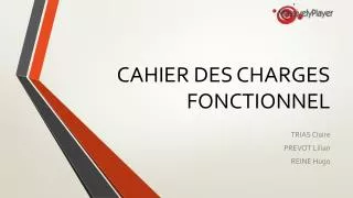cahier des charges fonctionnel