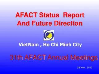 31th AFACT Annual Meetings