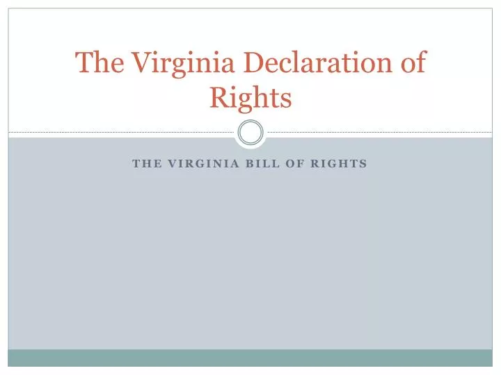 the virginia declaration of rights