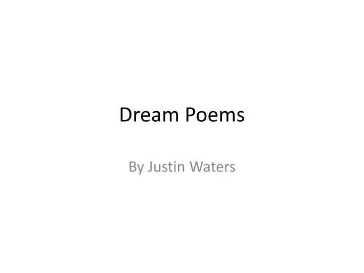 dream poems