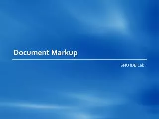 Document Markup