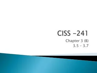 CISS -241