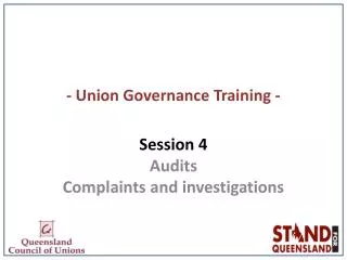 - Union Governance Training -