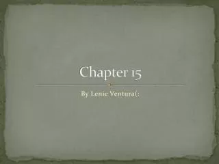 Chapter 15