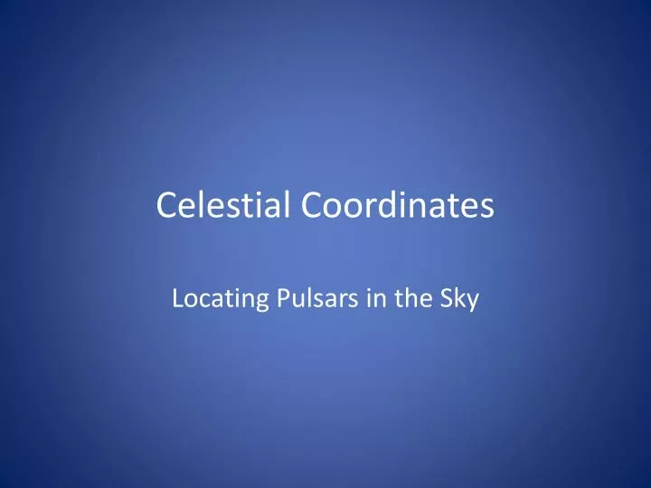 celestial coordinates