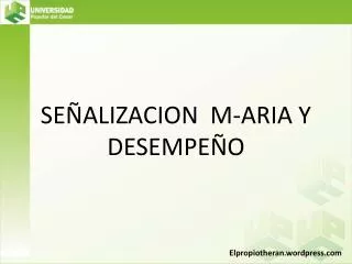 se alizacion m aria y desempe o