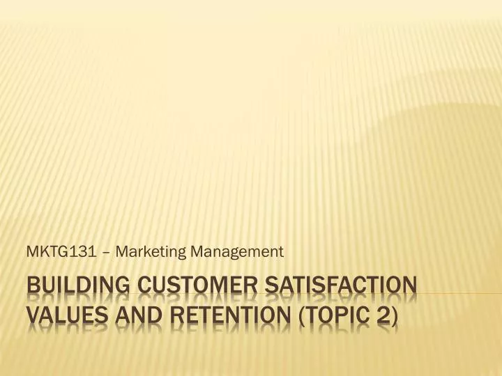 mktg131 marketing management