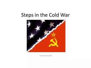 Steps in the Cold War