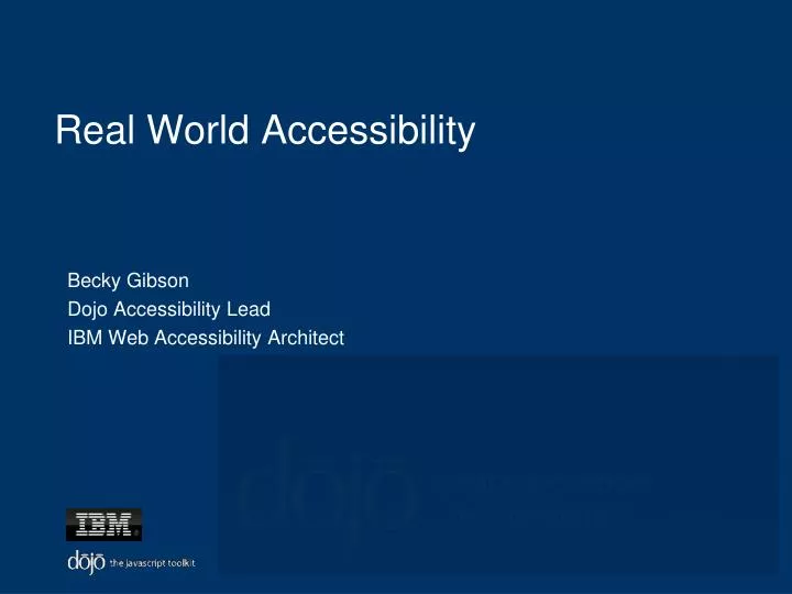 real world accessibility