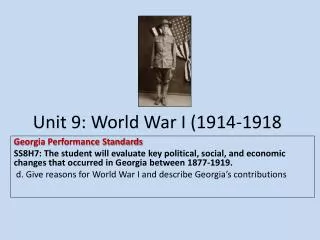 Unit 9: World War I (1914-1918