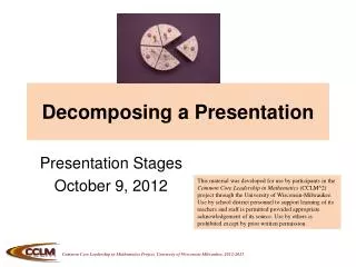 Decomposing a Presentation