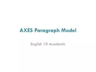AXES Paragraph Model