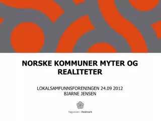 norske kommuner myter og realiteter