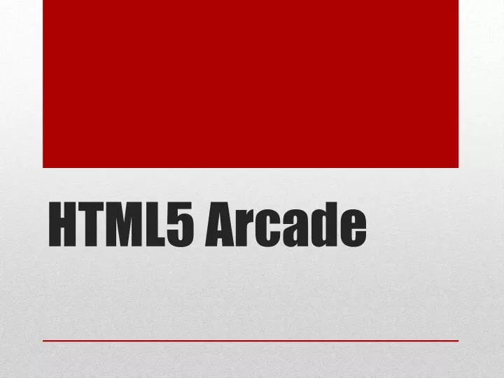 html5 arcade