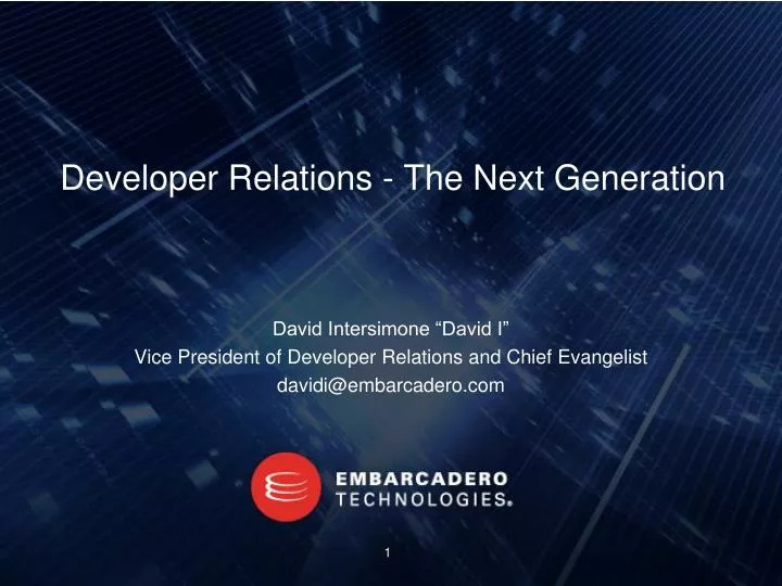 developer relations the next generation