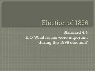 election of 1896