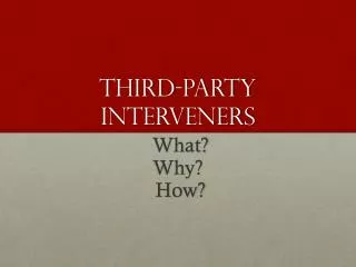 Third-Party Interveners