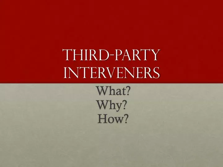 third party interveners