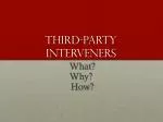 Understanding Third-Party Interveners: Roles, Objectives, and Decision-Making Processes - slide 1