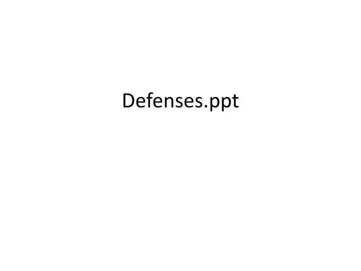 defenses ppt